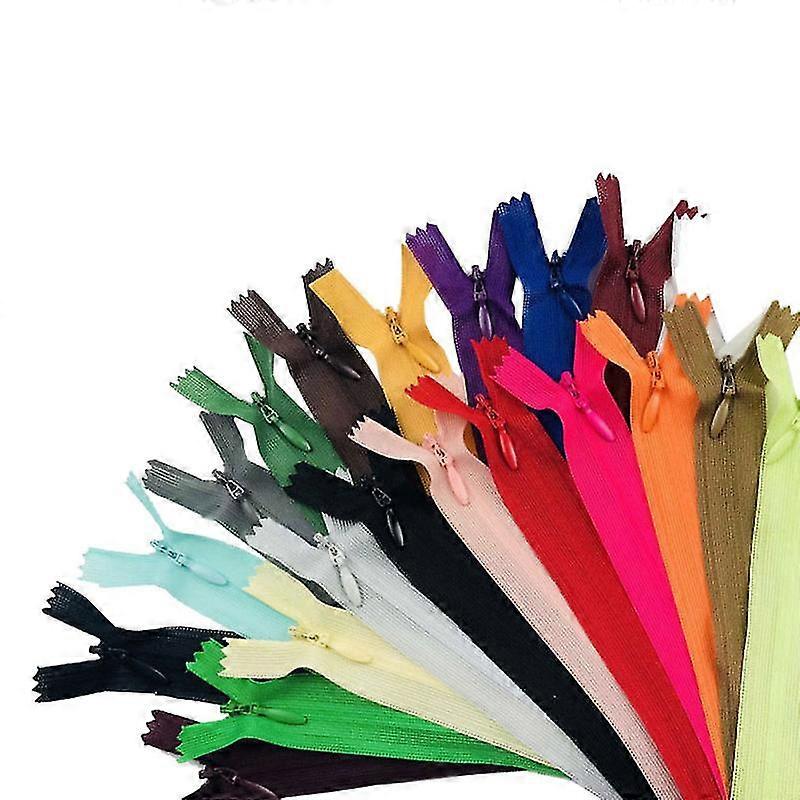 23pcs 60cm Nylon Invisible Conceal Zips Multicolor Zippers Closed Zipper For sewing (mixed Color)