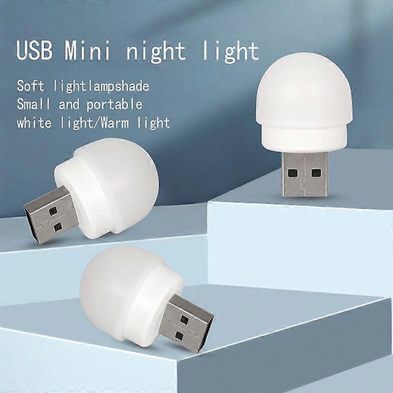 USB Plug Lamp Mobile Power Charging Book Lamps LED Small Round Light Night Light