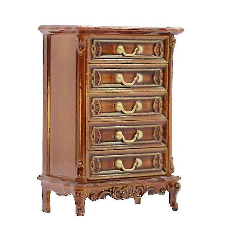 Miniature Chest Of Drawers Bedroom Bedside Table Storage Drawer Cabinet Model Scene Decor-ylmyFit