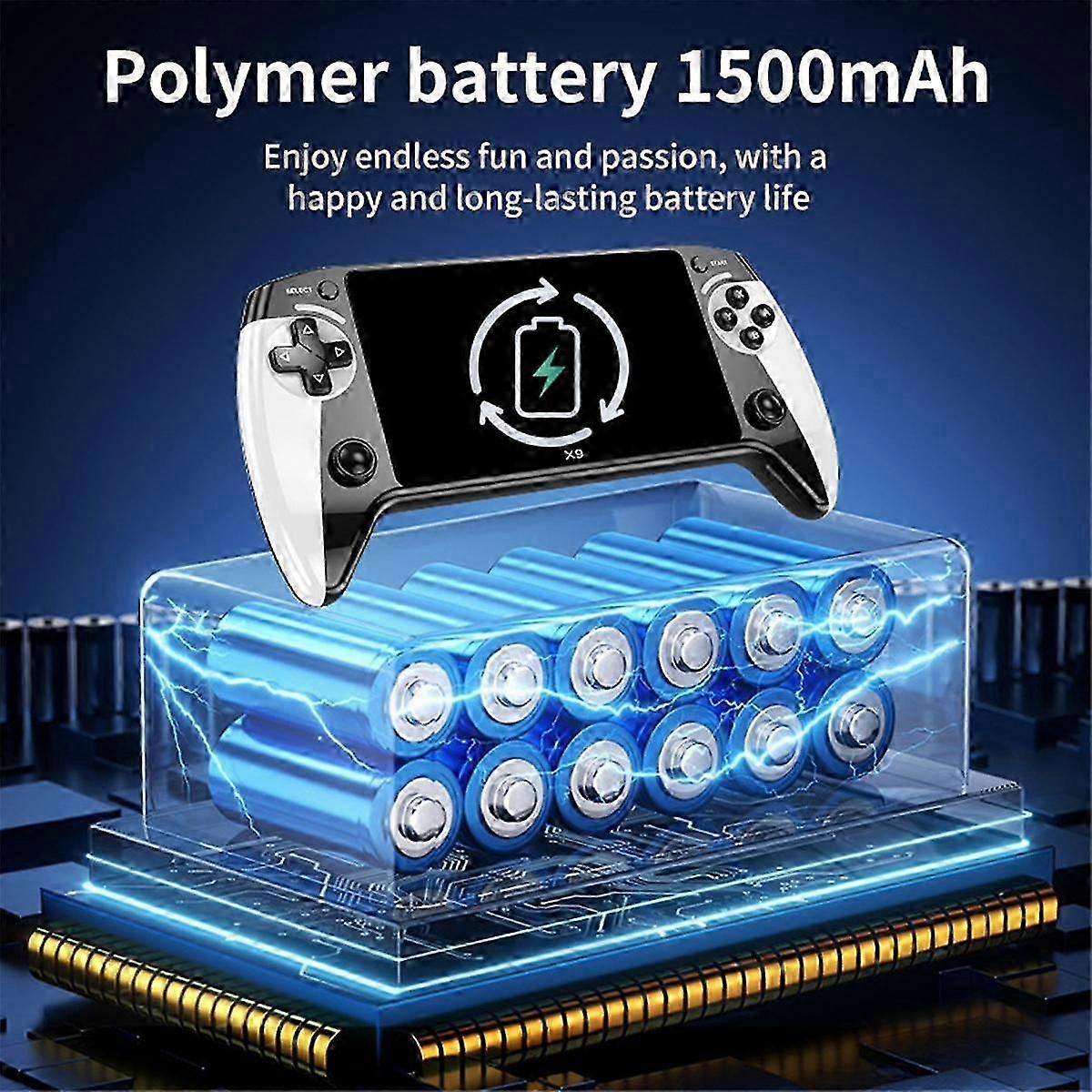 X9 Handheld Game Console 8gb 2000+ Jogos 5.5 polegadas Ips Screen Retro Arcade Game Console Para Crianças Presente