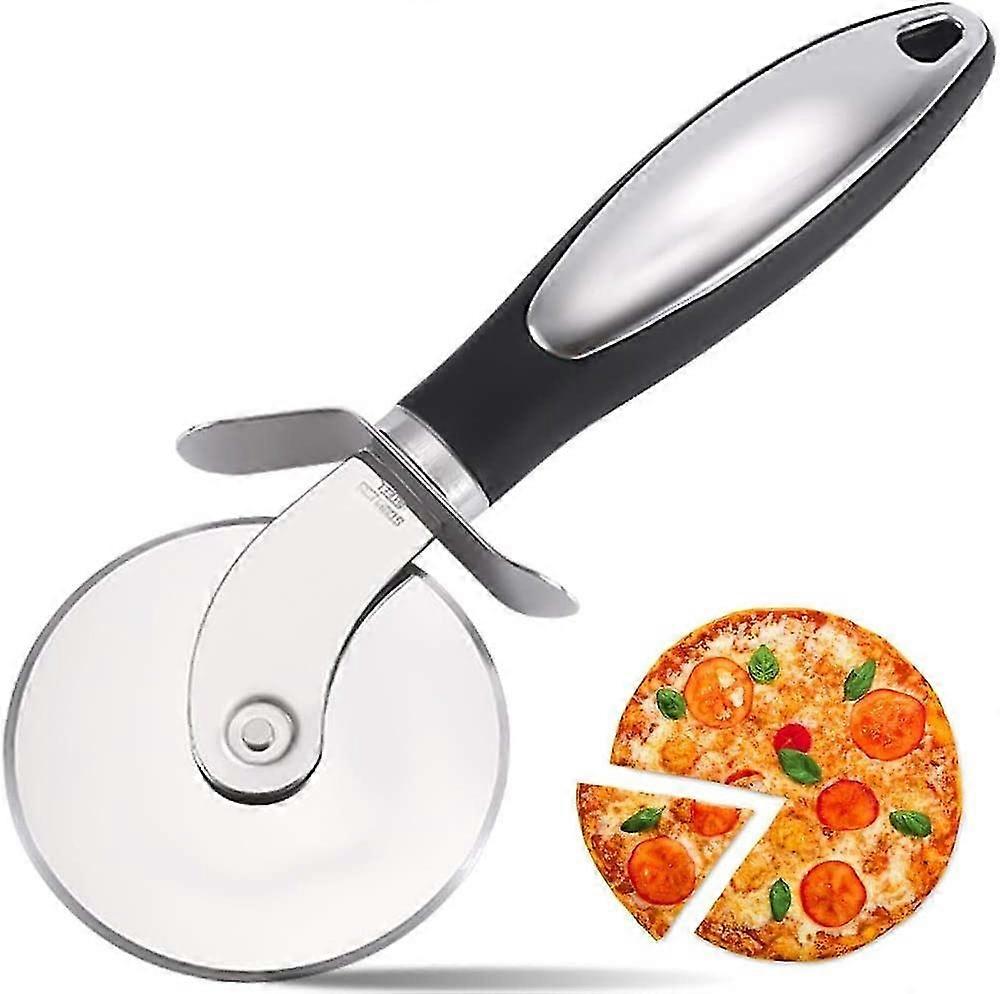 Pizza Cutter Wheel,food-safe Stainless Steel Pizza Slicer, Very Pizza Knife Pizza Cutters With Non Slip Handle, Easy To Clean,1109