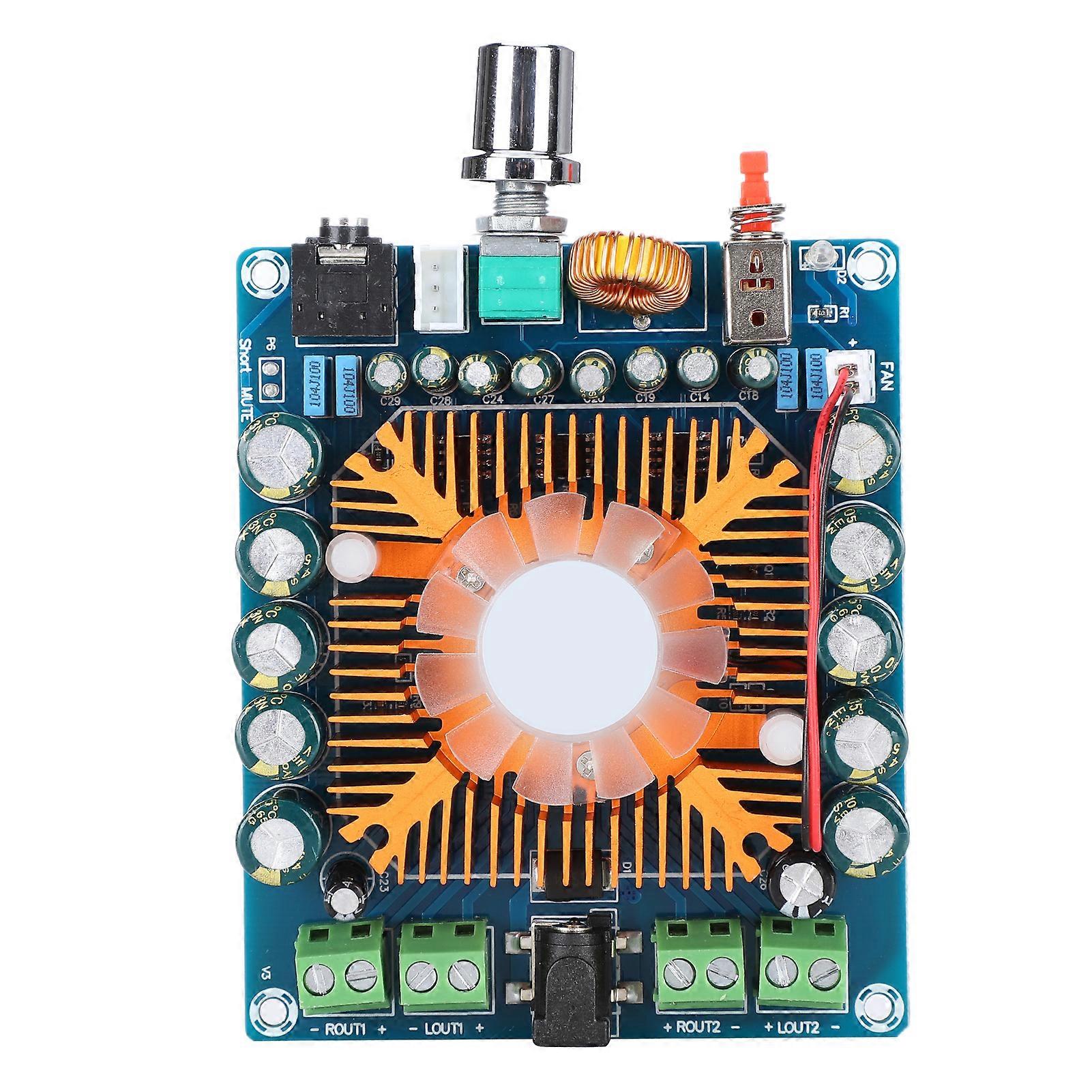 4 Channel 4x50W HiFi Digital Amplifier Board IC Smart Cooling Stereo o Power Amp with Protection