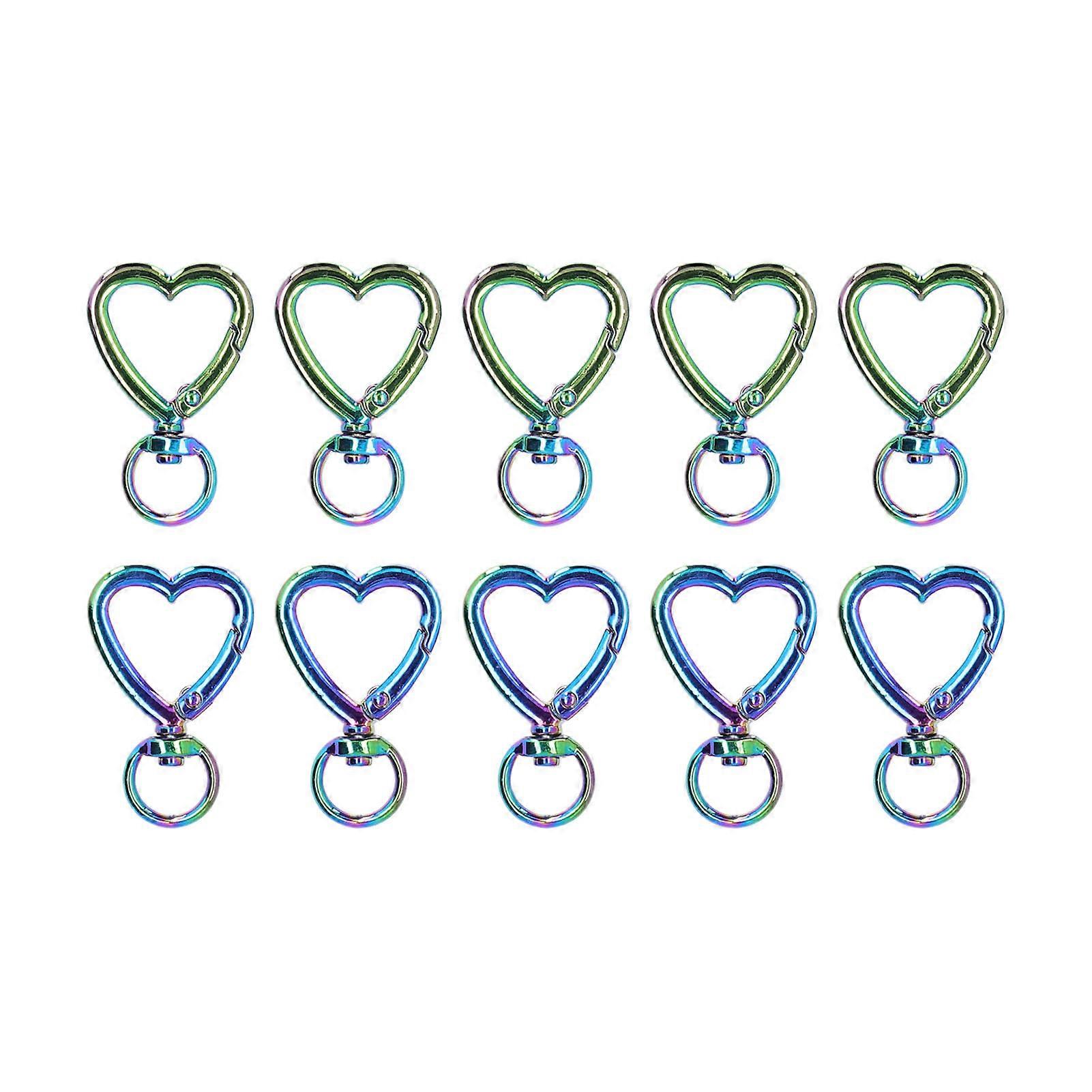 Key Chain Heart Shaped Rotating Hook DIY Workmanship Small Volume Light Weight Spring Key Chain