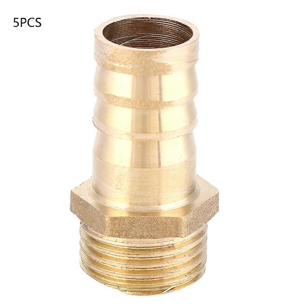 5Pcs BSP Male Thread Barb Brass Pipe Fitting Connector Joint Components PC16-04 (1/2)