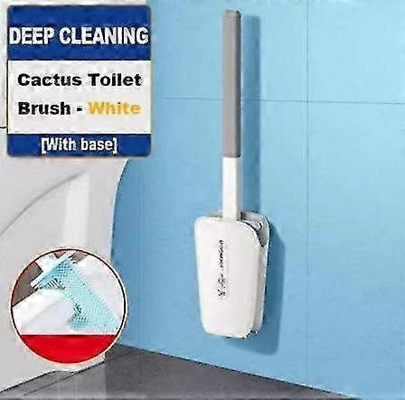 No Dead Corner Toilet Brush With Base With Quick-drying Bracket