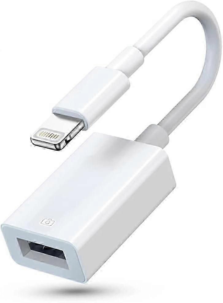 Lightning-zu-USB-Kamera-Adapter, USB 3.0 OTG-Datensynchronisierungskabel-Adapter Kompatibel mit iPhone / iPad, USB-Buchse unterstützt Connect Card Reader, U Disk, Keyboa