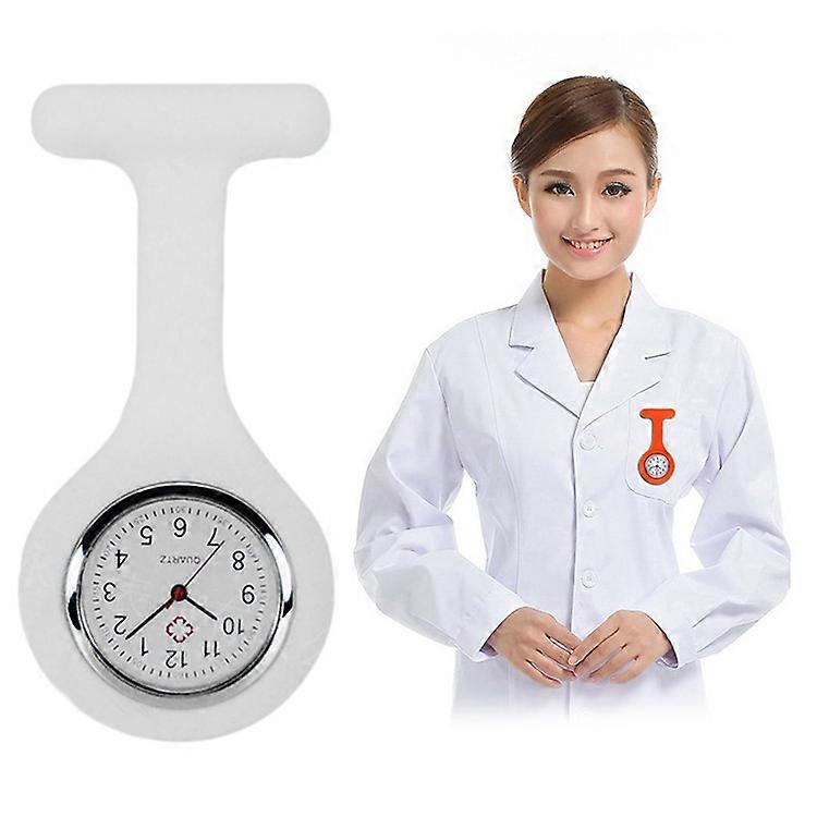 Portable Silicone Nurse Round Quartz Wristwatch Watch with Pin