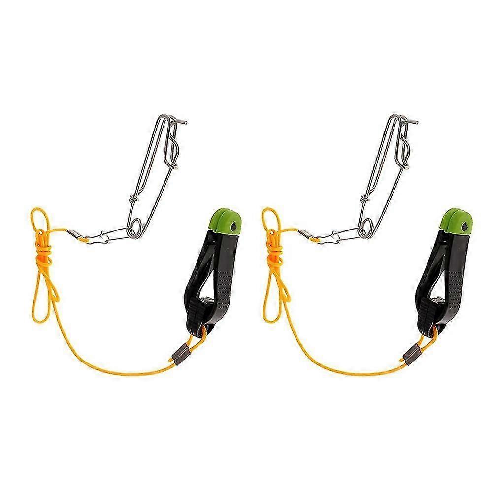 2 Pcs Plus Line Release, 17 Inches Downrigger Release Stacker Clip Fishing Leader with Longline Snap