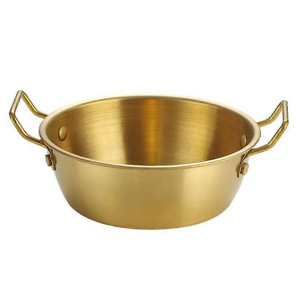 Korean Style Durable Stainless Steel Rice Wine Bowl With Two Ears Household Snack Plate