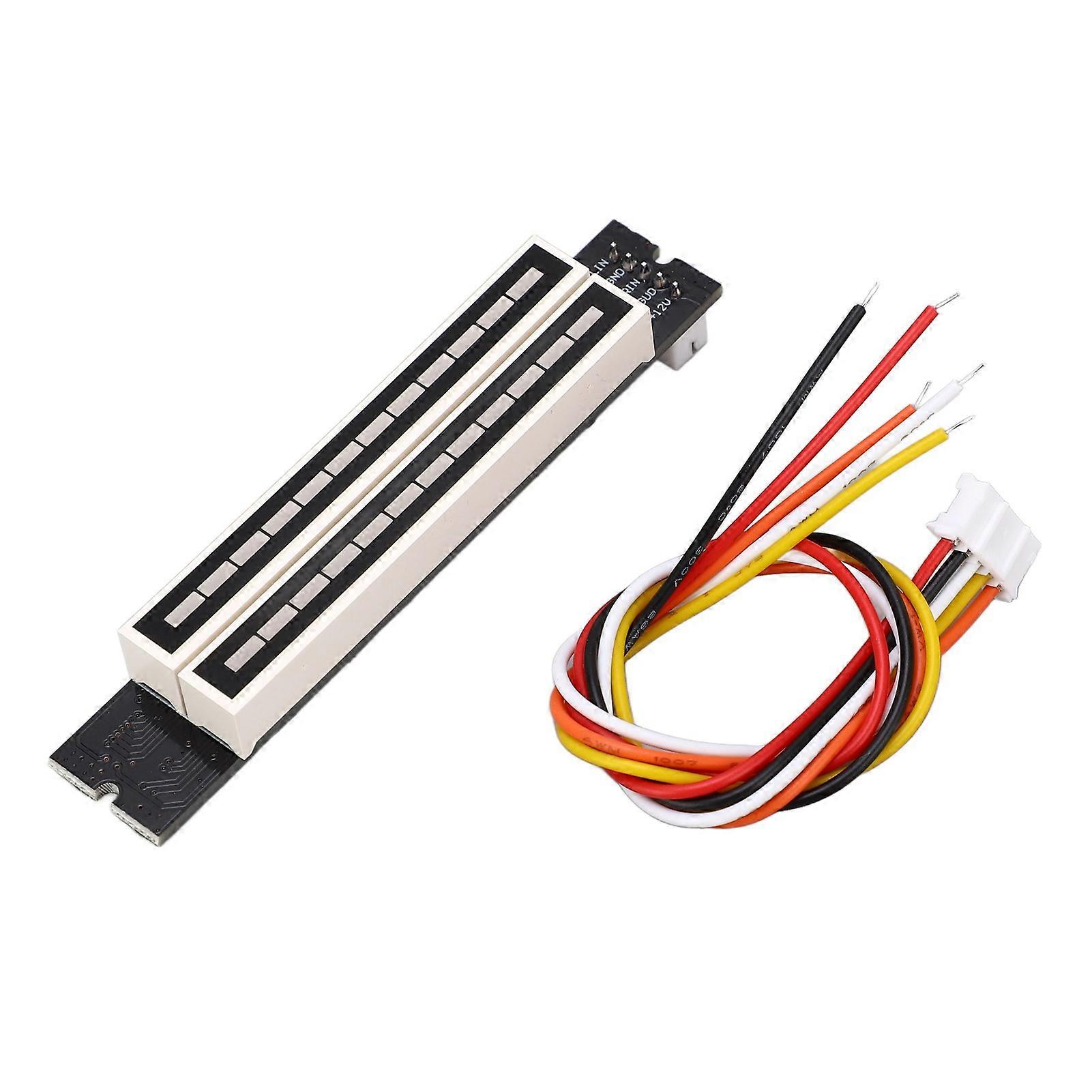 LED Music Audio Spectrum Module 12 Bit Dual Track 7 Green 2 Orange 3 Red Music Level Indicator DC7‑12V