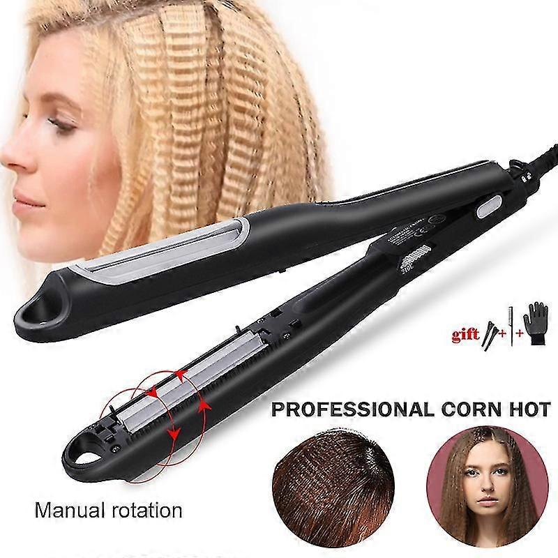 Manual Quick Turn Corn Hot Splint Electric Crimper Fast Perm W Wavy Hair Waving Styling Tool