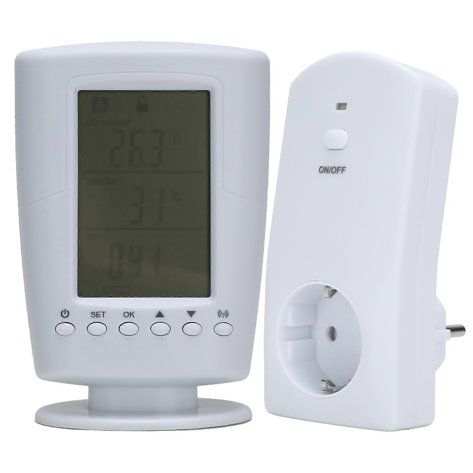 Wireless Thermostat Outlet Multifunctional Automatically Programmable Digital Temperature Controller Outlet for Home Use EU Plug 230V