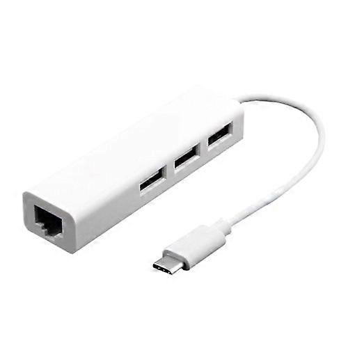 ZRUXE HB-203 USB-C 3.1 / Type-C 100Mbps Ethernet adapter 3 portos USB 2.0 hubbal