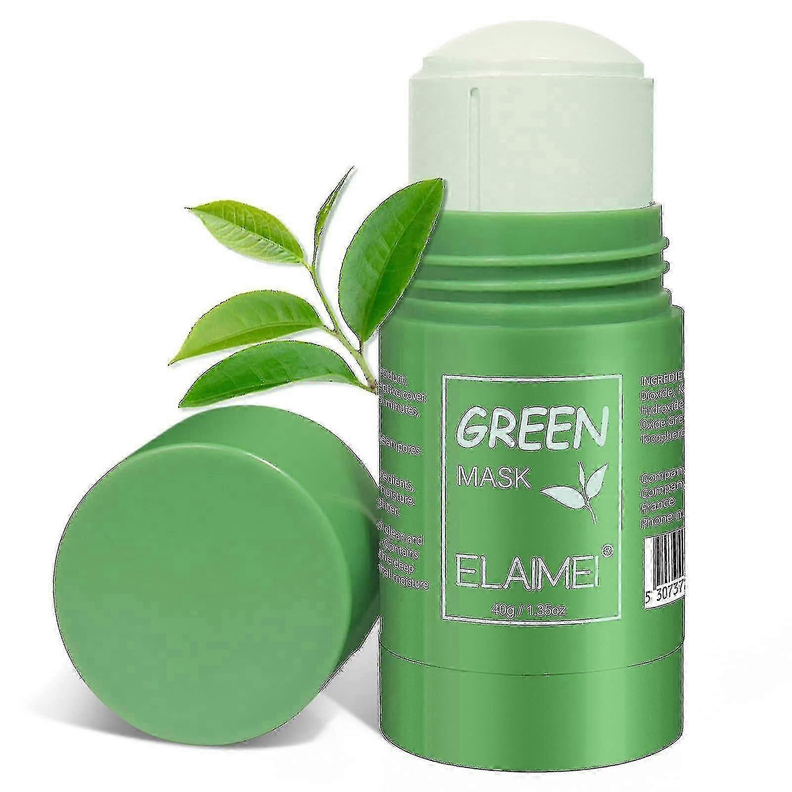 Green Tea Mask Stick For Face, Deep Cleansing Mud, Green Tea Purifying Clay Stick Mask For Blackhead Remove, Anti-acne
