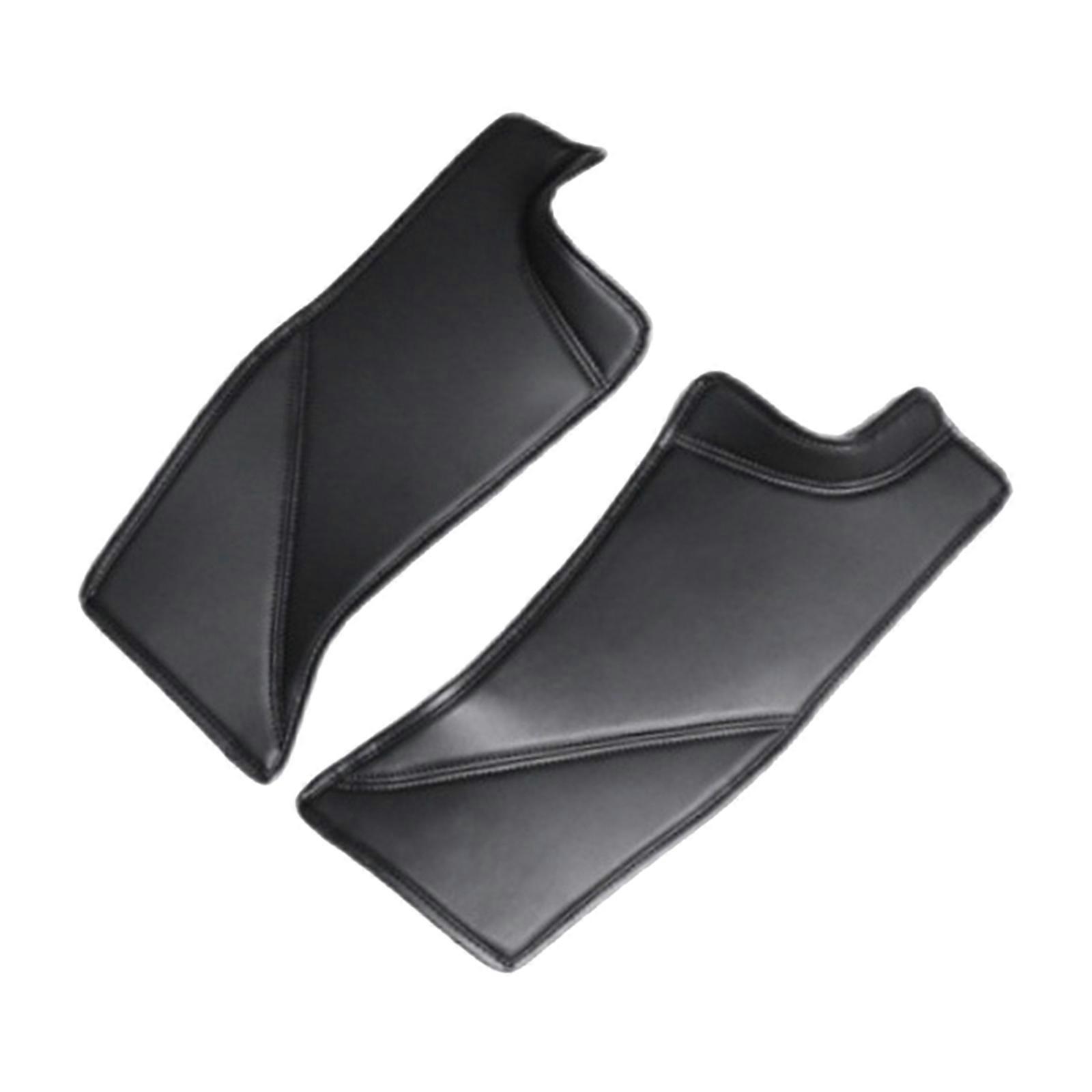 2Pcs PU Leather Inner Door Sill Threshold Protector Cover for Model Y