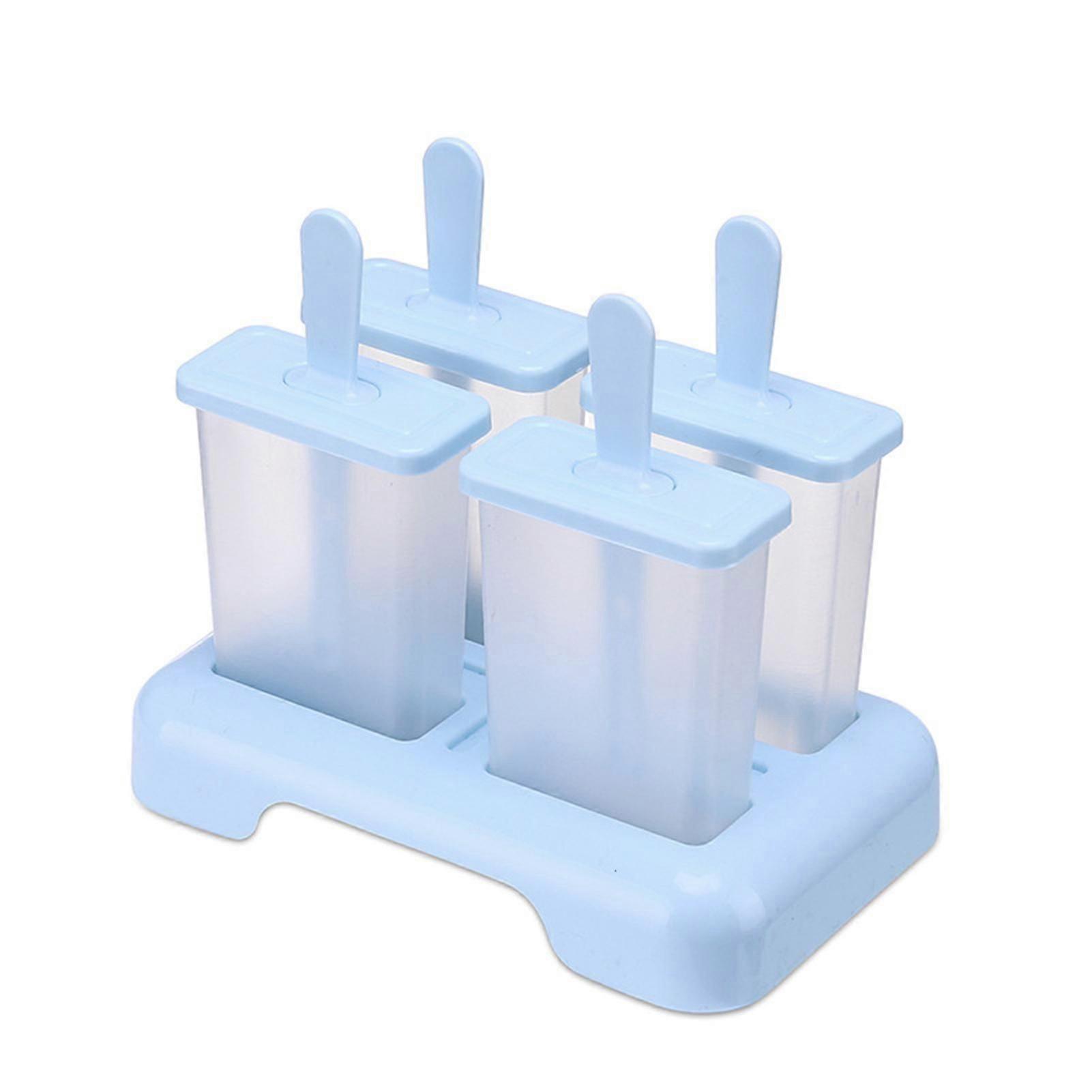 4/9 Cells Ice Cream Mold with Stick & Lid Reusable DIY Dessert Mould Ice Pop Maker for Home Kitchen