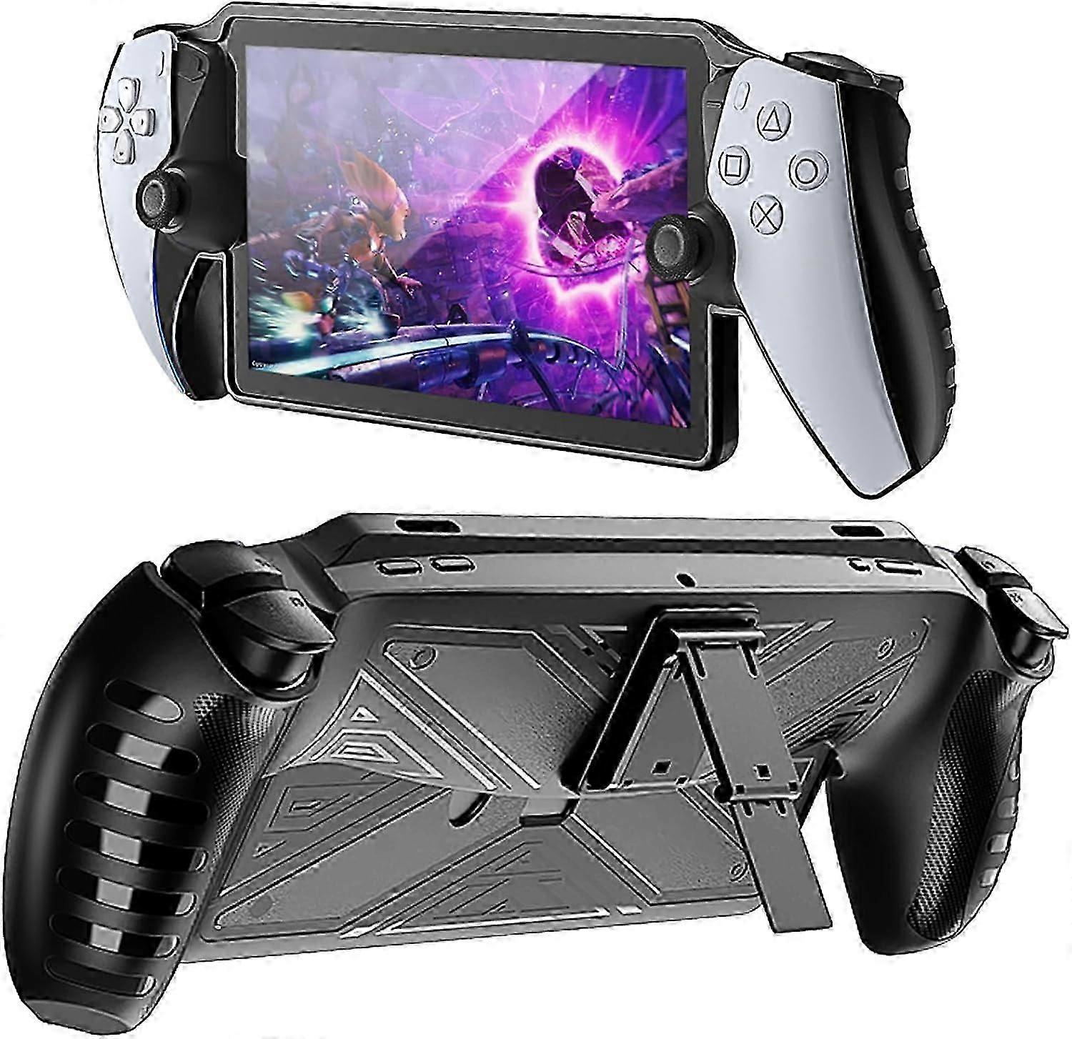 Protective Case for PlayStation Portal with Kickstand, Silicone Flexible Soft Case Protector StandBlack