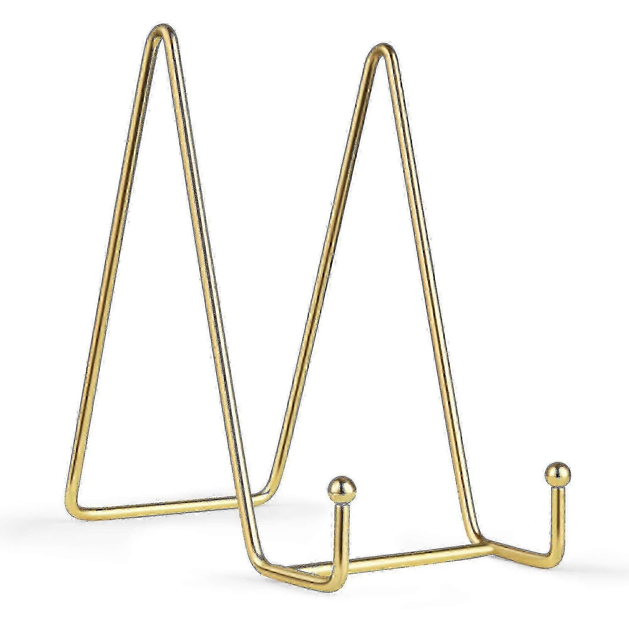 2pcs 6 אינץ ' תצוגה מייצגת צלחת - זהב צלחת מקלות צג צג עומד מחזיקי מסגרת מתכת לצילום, תמונות