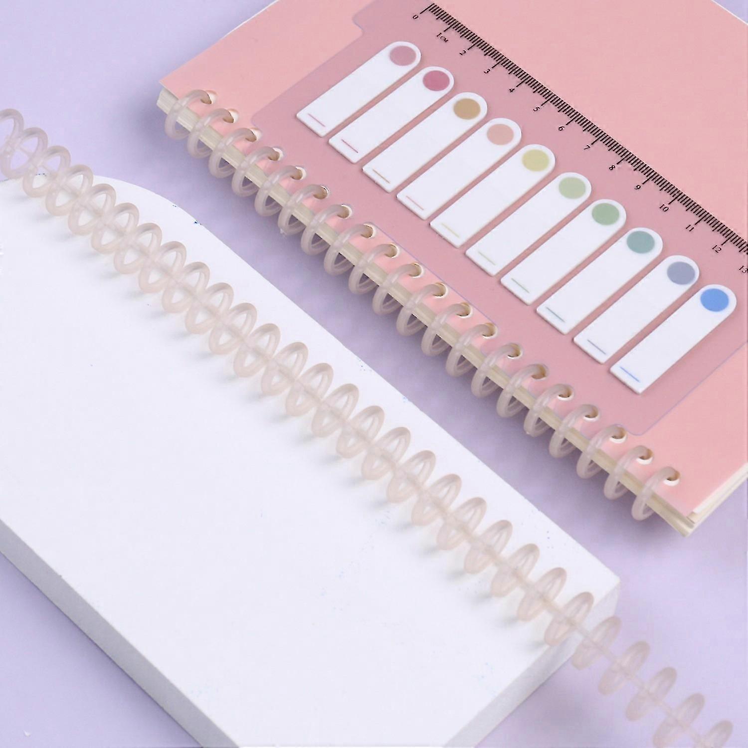 KW-trio 10pcs Plastic 30-Hole Loose Leaf Binders Ring Binding Spines Combs 85 Sheets Capacity for DI
