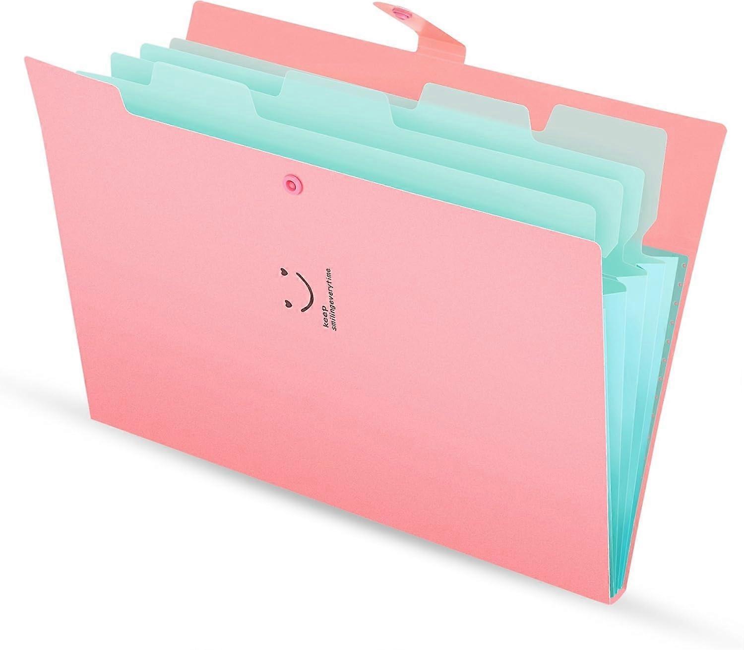 Document Manager for Office & School, Aesthetic File Organizer with Snap Closure & Sticky Labels, Poly Plastic Material & Multifunctional