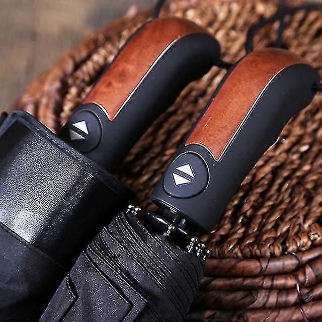 way Bebetter Klassischer englischer Stil Regenschirm Männer Automatisch 10 Rippen Stark windabweisend 3 Taschenschirm Regen Business Männliche Qualität Parasol__Special G