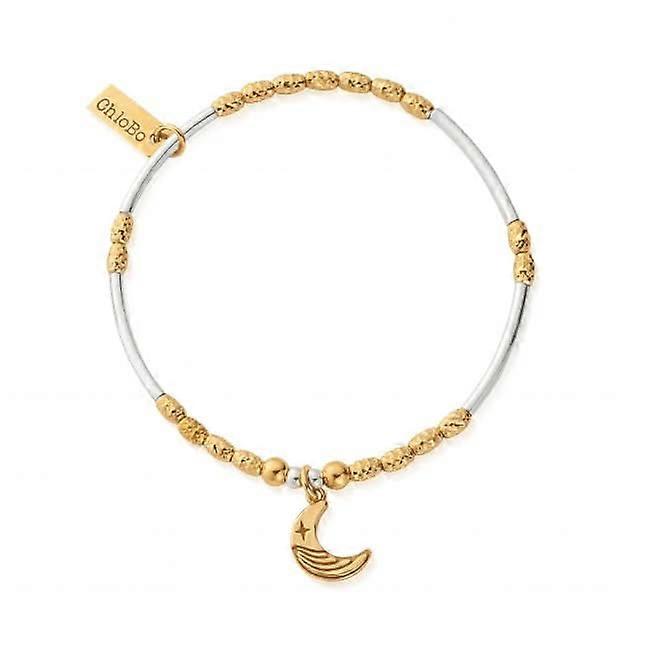 Gold And Silver Luna Moon Bracelet GMBMNSR4019