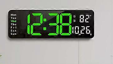 Remote Control Digital Wall Clock Auto Dimming Memory Function