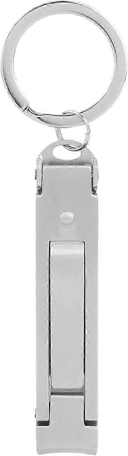 Foldable Stainless Steel Nail Clipper with Key Ring - Portable and Labor-Saving