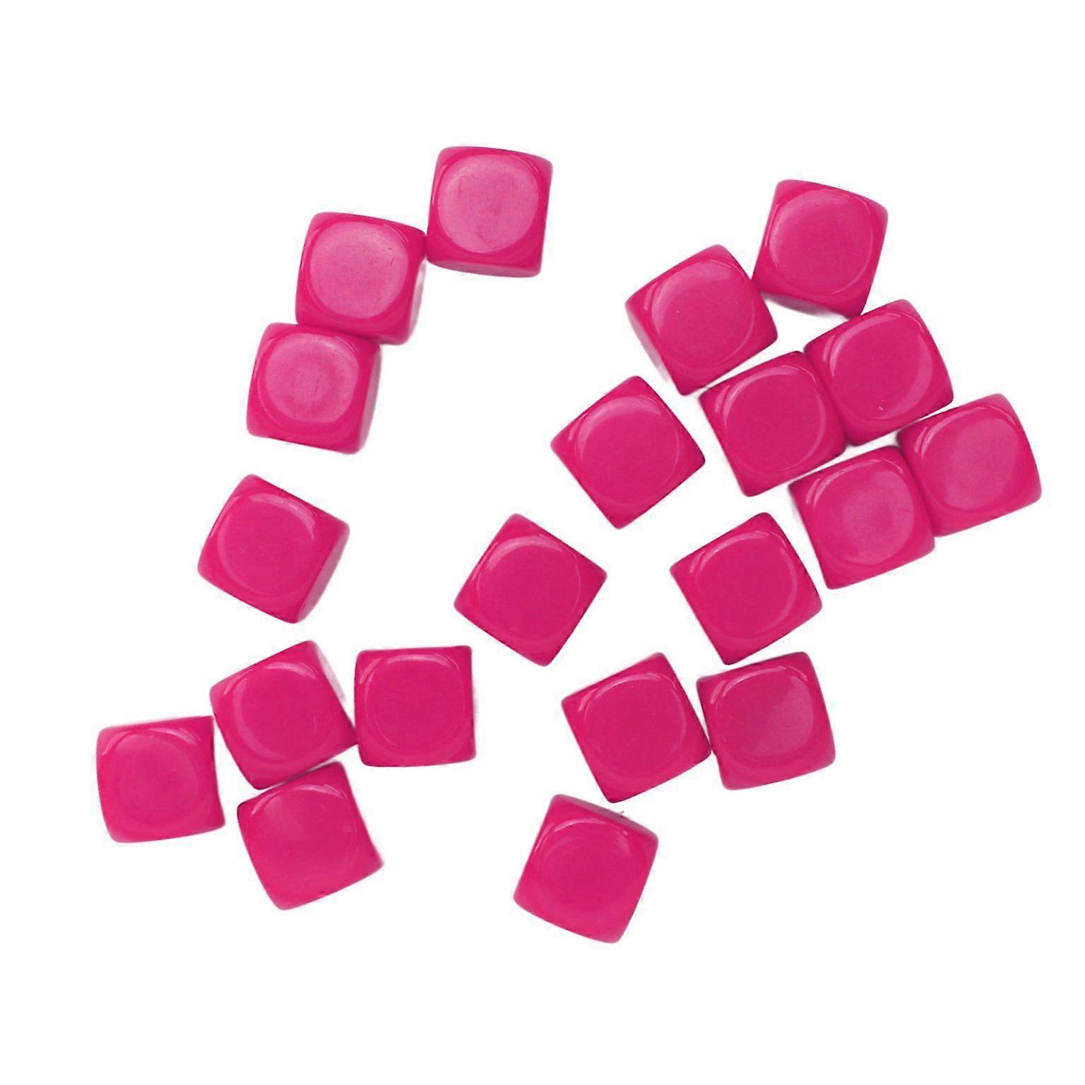 20pcs Blank Plastic Dice - 16mm Round Corner Teaching Toys