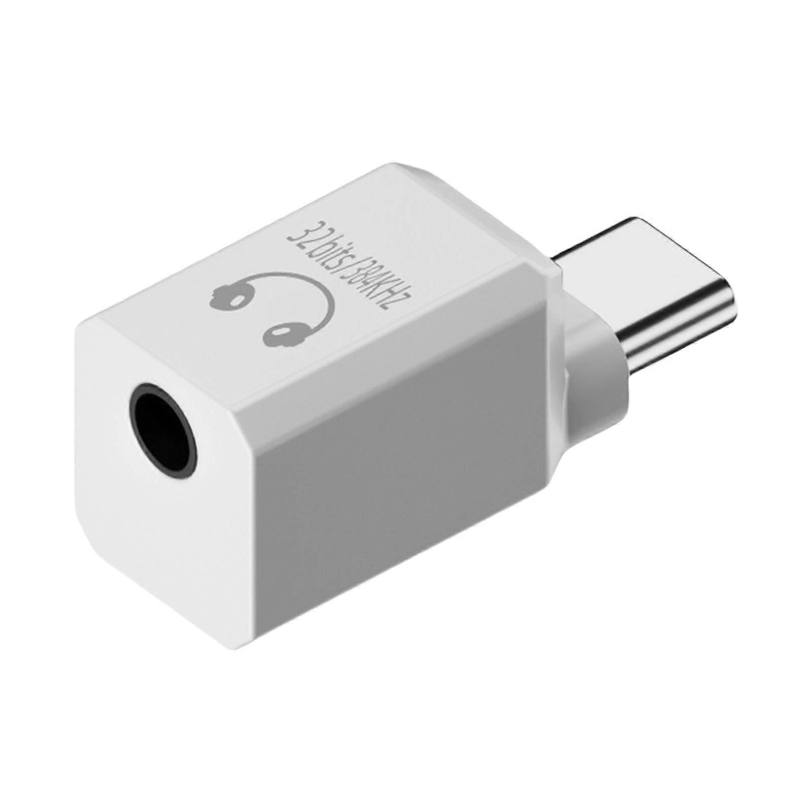 USB C to 3.5mm Radio Port Adapter Connector Converter Suitable for Music Lovers and Professional, Gaming Movie Enjoyment White