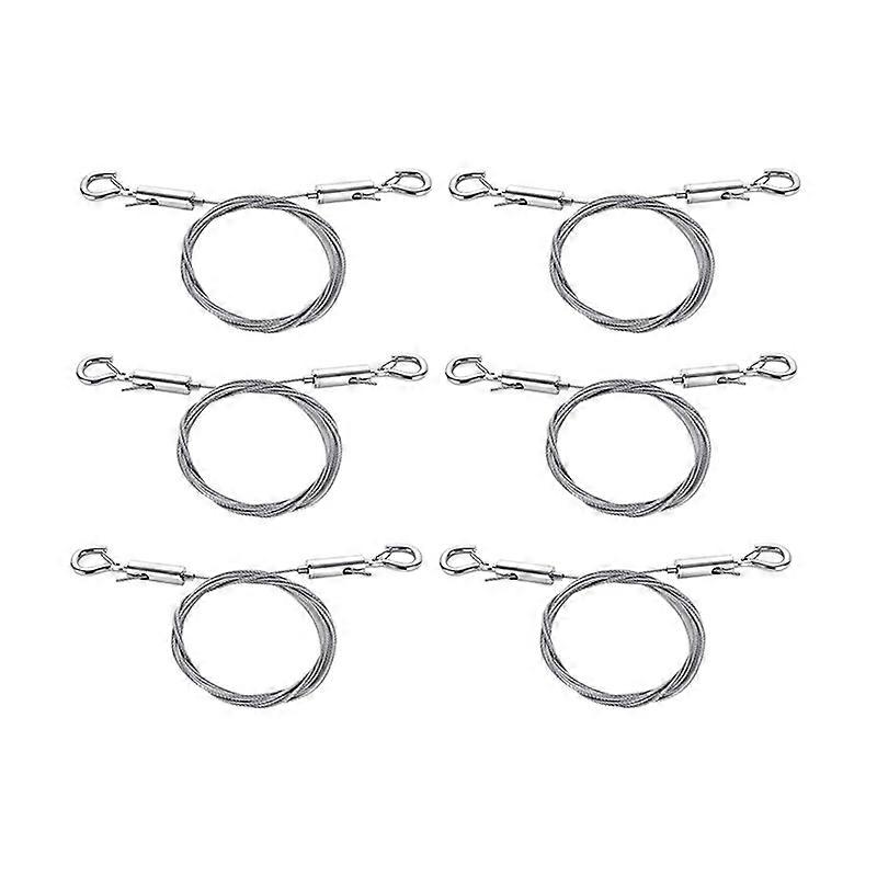 6PCS Adjustable Picture Hanging Wire,2M X1.5mm with Hook