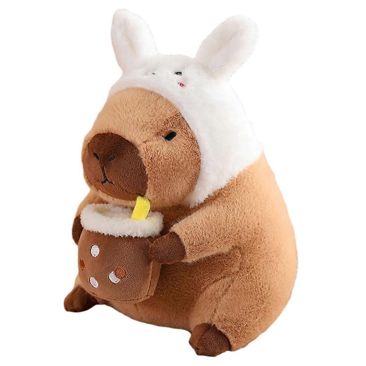 Soft Capybara Plushie Toy Doll Pillow,Stuffed Capybara Toy,A