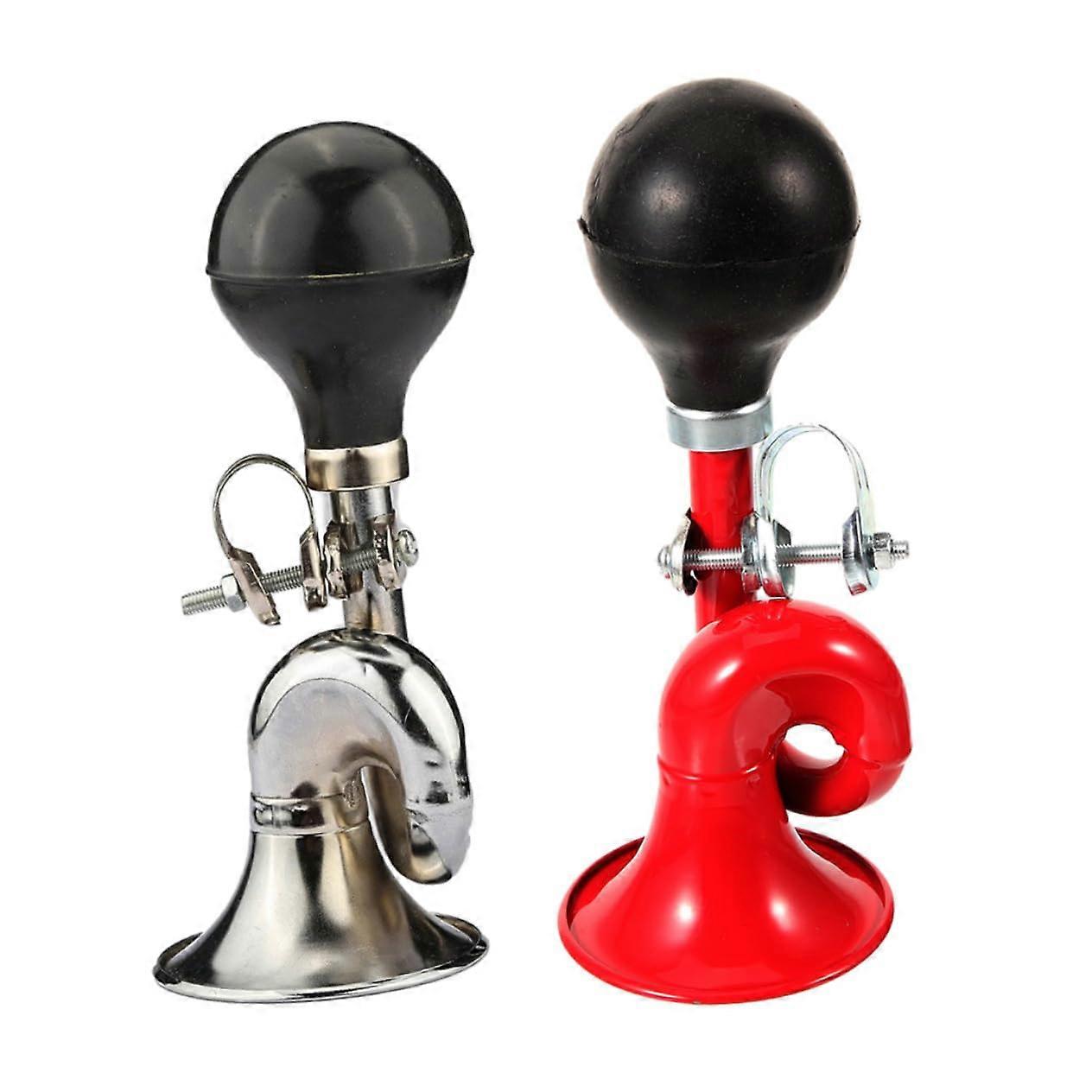 2pcs Bike Horn Bicycle Bugle for Adults - Small Squeeze Handlebar Accessory, Decorative Ringer Horn, Durable Material