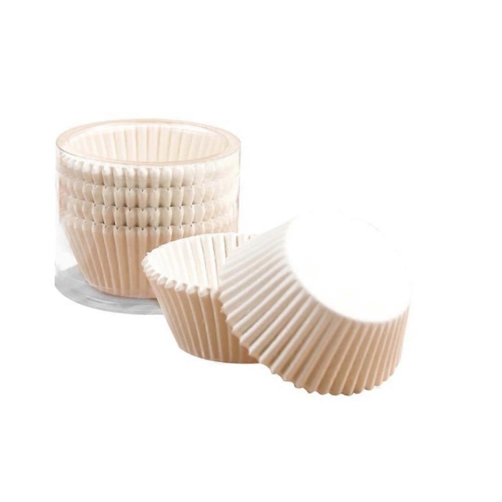 Paper cups , non-stick parchment paper baking cups with safe food grade ink and paper grease proof cup liners for baking muffins (white)