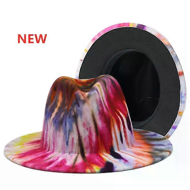 Colorful Wide Brim Style Church Derby Top Hat Panama Felt s Hat for Men Women artificial wool British style Jazz Cap