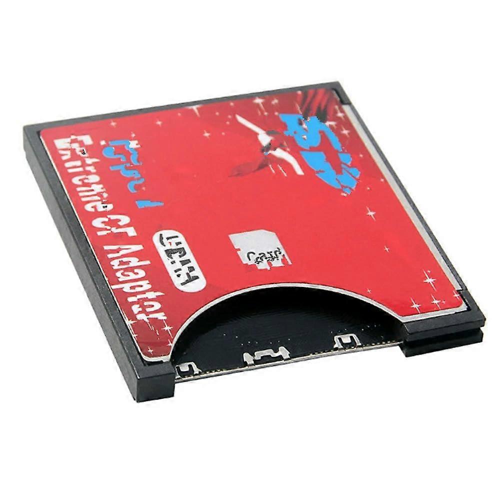 SD to CF Card Sleeve Adapter for WiFi SD Cards, SLR Camera Compatibility, Red Color, High-Speed Performance