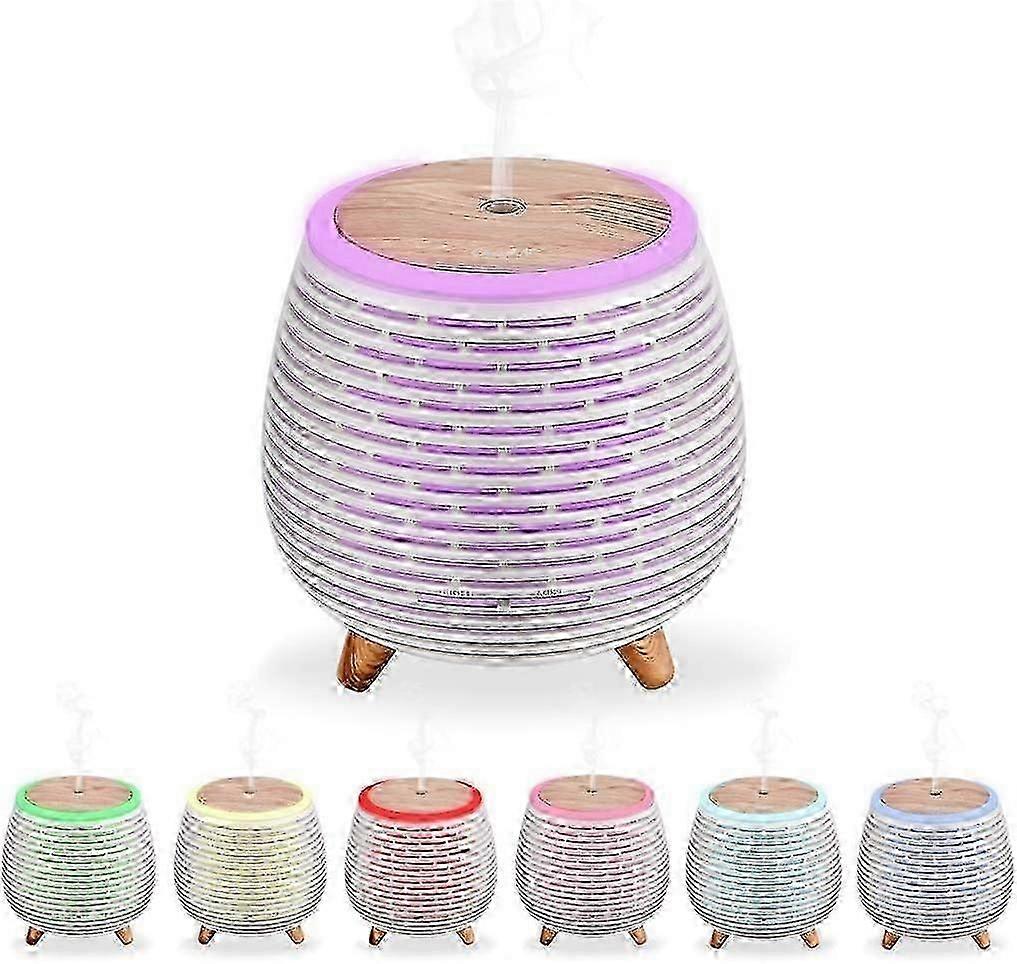 Portable mini essential oil diffuser 90ml humidifier (White) 1 pcs