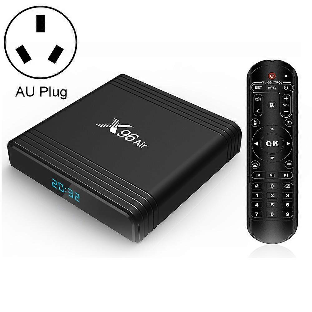 [New] X96 Air 8K Smart TV BOX Android 9.0 Media Player with Remote Control, Quad-core Amlogic S905X3, RAM: 2GB, ROM: 16GB, Dual Band WiFi, AU Plug