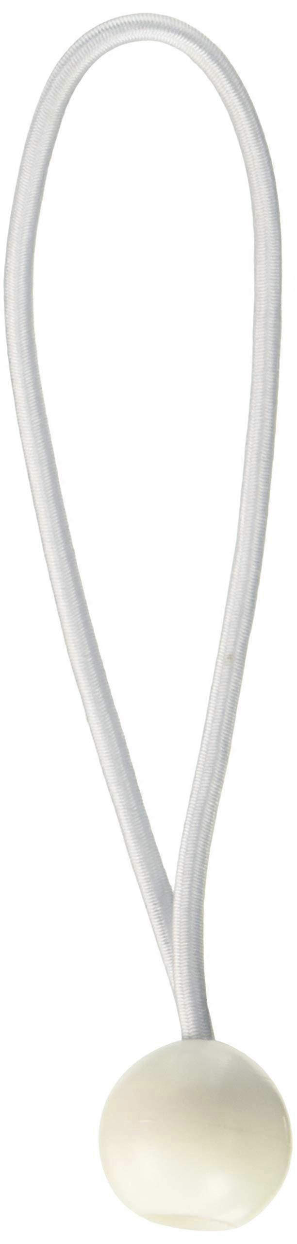 Cal Hawk Tools CTDWB6 Ball Bungee Tie Down Cords, 6 Inch White Elastic Canopy Tarp Straps, 100 Pack
