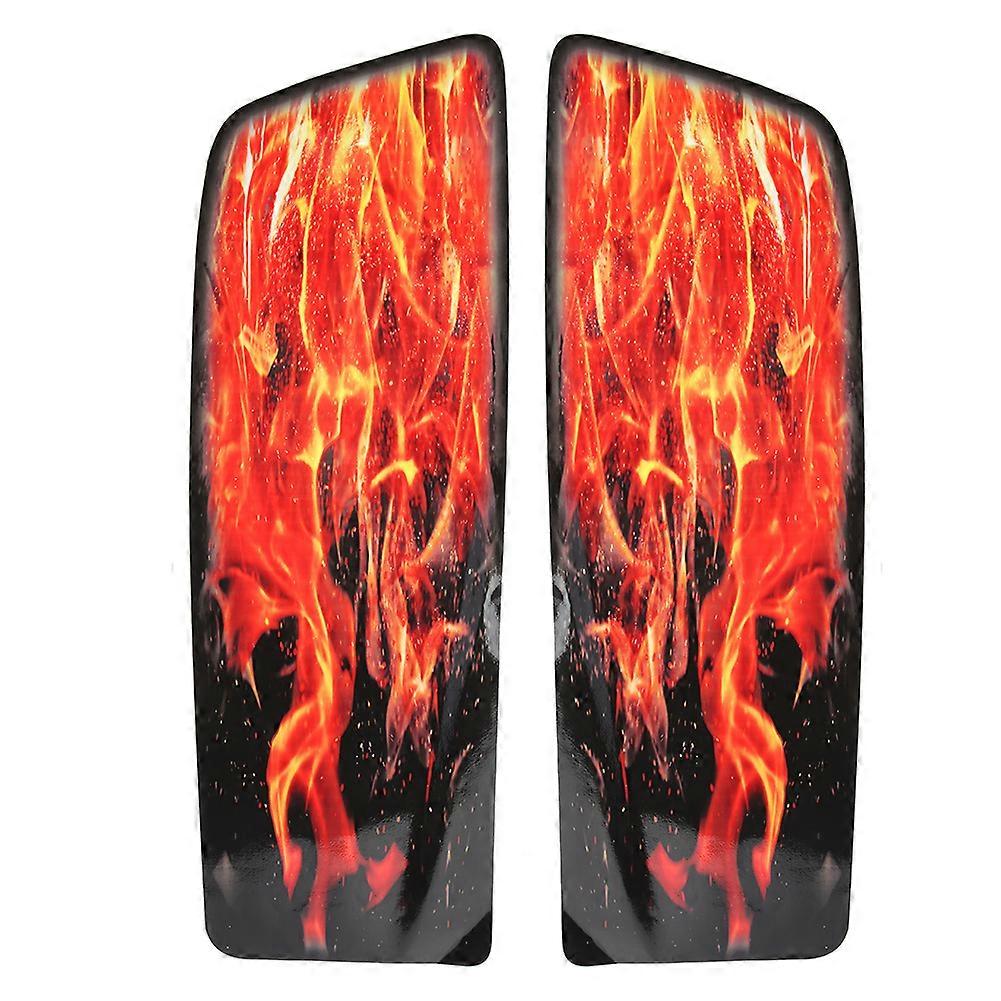 2Pcs Universal Waterproof 3D Color Stickers Motorcycle Decorative Accessory