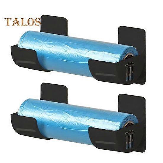 4Pcs Wall Mounted Garbage Bag Storage Racks Simple Installation Multipurpose Umbrellas Plastic Wraps Organizers