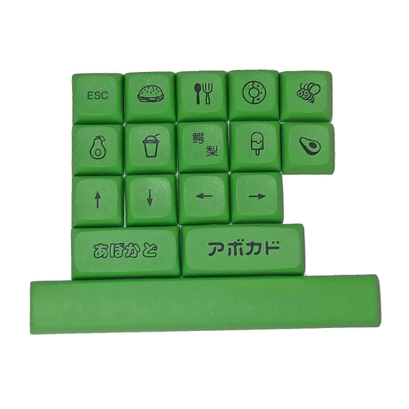 17Keys Full Set Customized PBT Dye Subbed Keycap Honey Milk XDA Profile DIY for