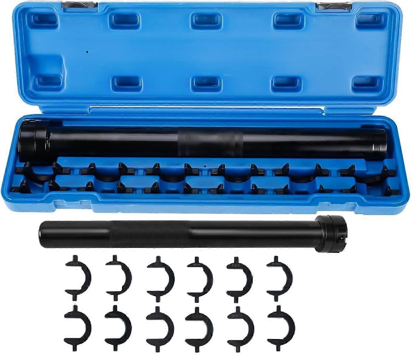13 Pieces Inner Tie Rod Removal Tool Kit with 12pcs Open Jaw Drivers in SAE and Metric Size, Fits 1/2inch Drive Wrenches