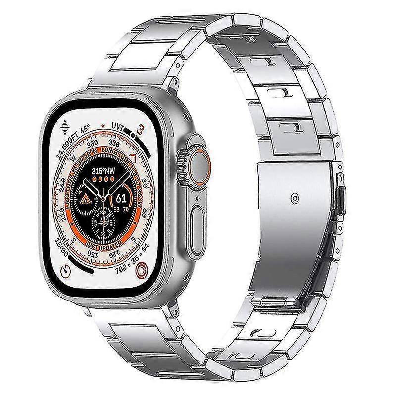 Pour Apple Watch Series 8 7 41mm / Series 6 5 4 Se Se(2022) 40mm / Series 1 2 3 38mm Titanium Alloy Watch Strap - Noir