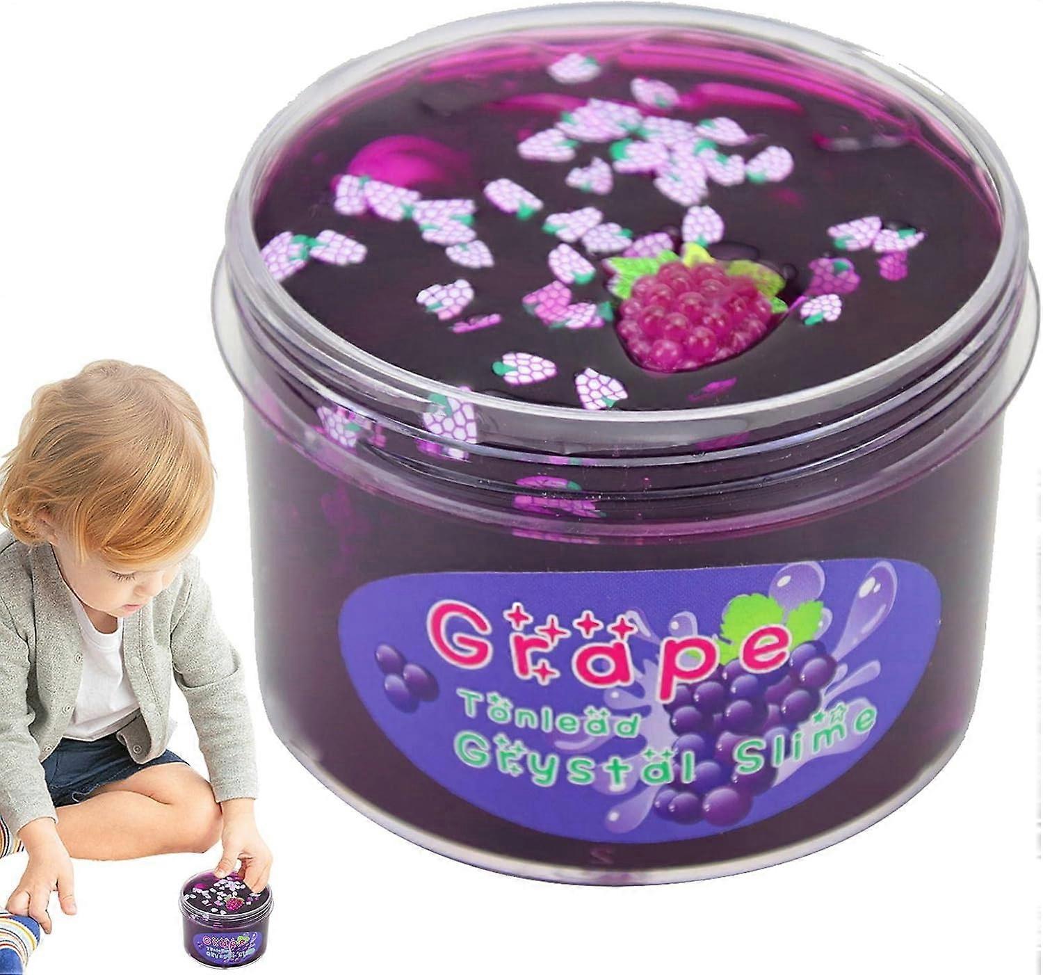 Fluffy Rainbow Colours Clear Putty for Children Soft Jelly Crystal Slime Clear Slime Crystal Putty