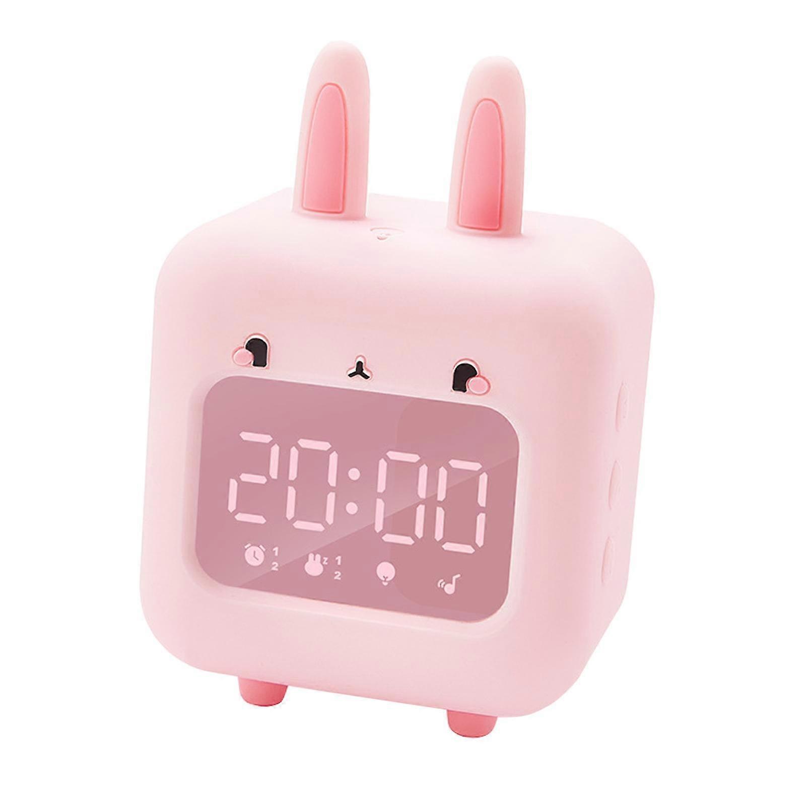 Clock Table Desk Clocks Gadget for Bedside Kitchen Adults Pink