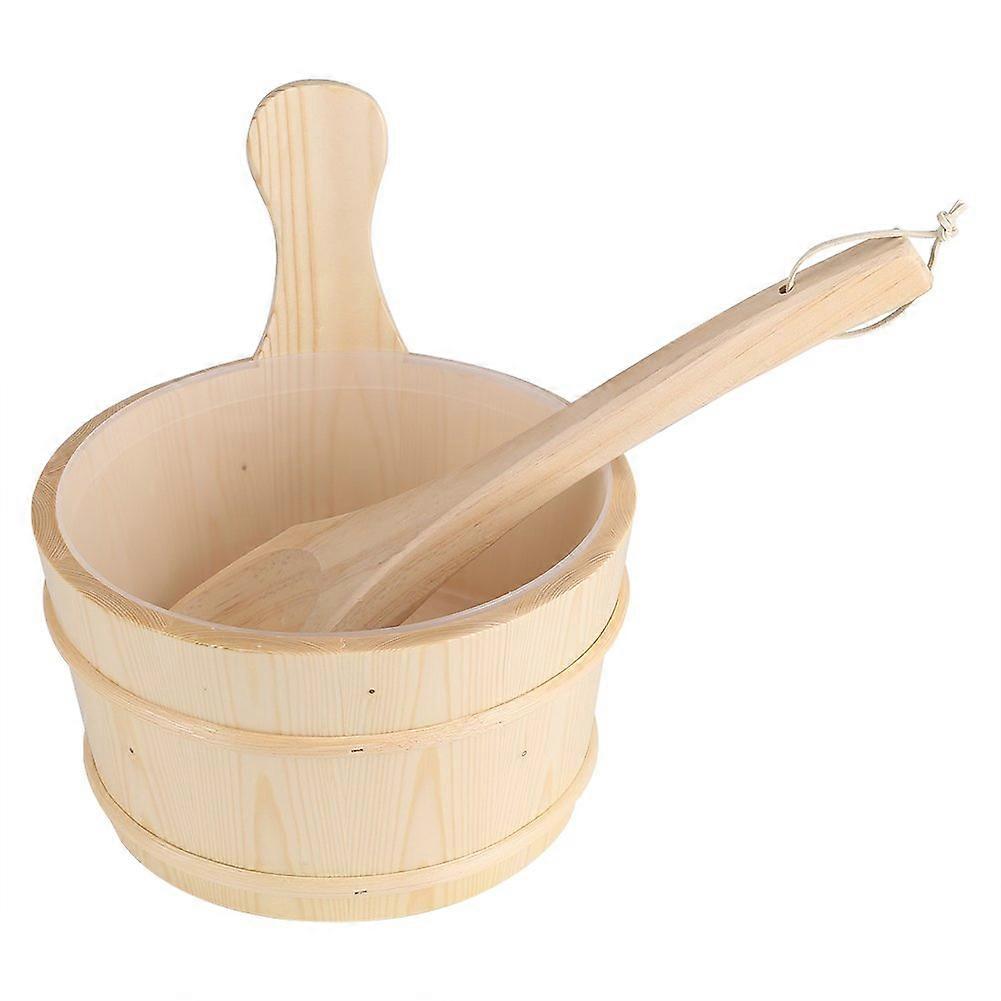 Sauna Accessory Kit - Wooden Bucket and Ladle Set for Spa and Bath, Essential Sauna Accessories, Durable Wood, 5 Liter Capacity