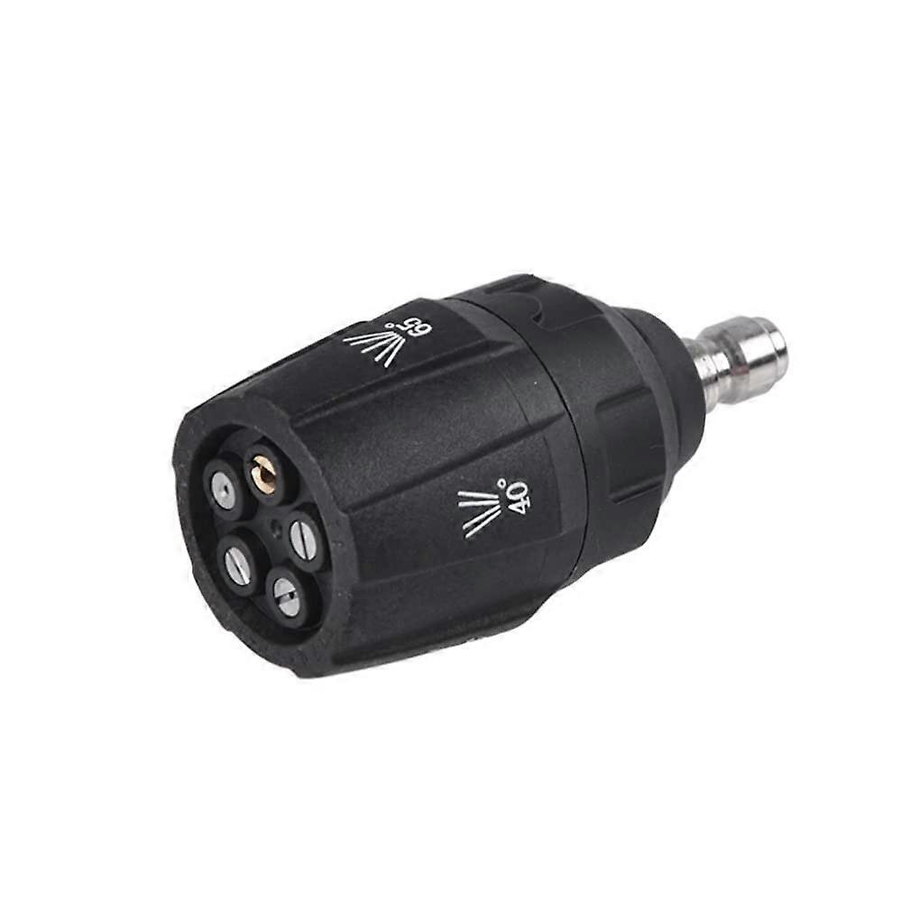 5 in 1 High Pressure Spray Nozzle With 1/4 Quick Connect For Pressure Washers, 5 Settings (0,15,25,40,65 Deg)