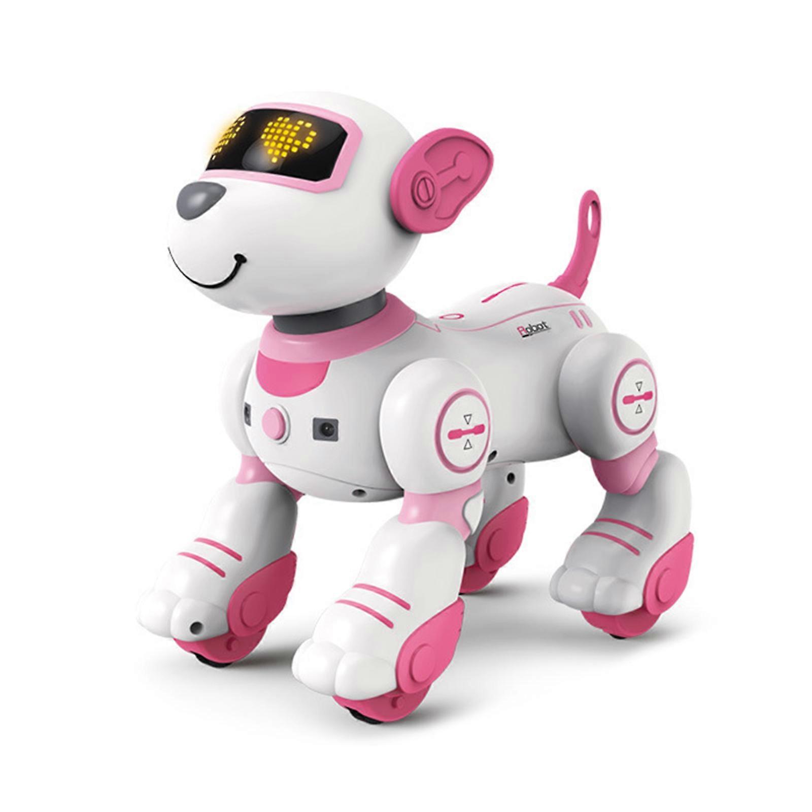 Remote Control Robot with Dance, Music, Light Effects, Interactive Programmable Toy for Kids Boys Girls, Pink