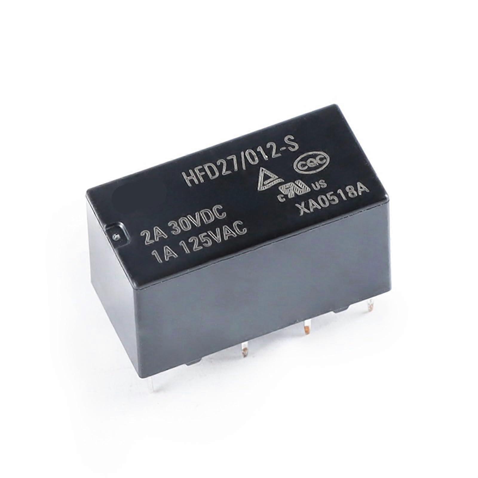 2Pcs Mini Relay HFD27 DC 5V 12V 24V HFD27005S HFD27012S HFD27024S 2A 8Pin Sensitive DIP Relays Relais(24V 2Pcs)